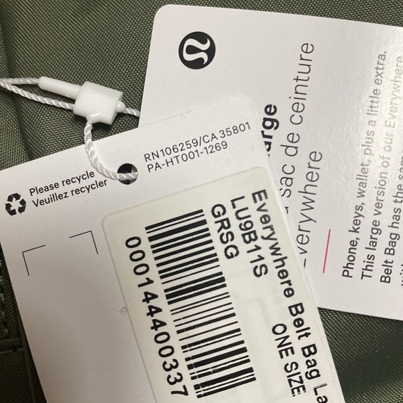 ❤️ Lululemon Large Everywhere Bag in Grey Sage New With Tags - Picture 5 of 6